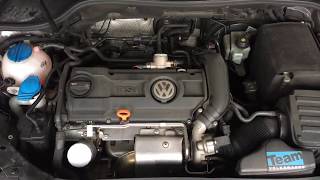 Volkswagen Golf VI 1.4 TSI 122 HP CAXA engine start-up after one week of rest