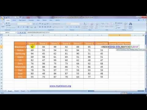 Index And Match