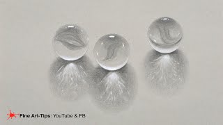 HOW TO DRAW GLASS MARBLES - Super Easy
