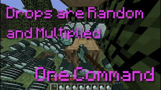 Minecraft But Drops are Random and Multiplied in one command 1.16 / 1.17