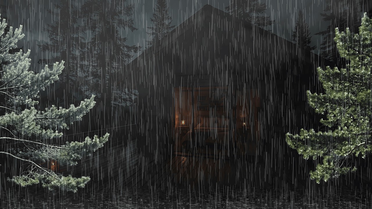 Best Heavy Rain Sound For Relaxation | Dark Screen Deep Sleep (No Ads)