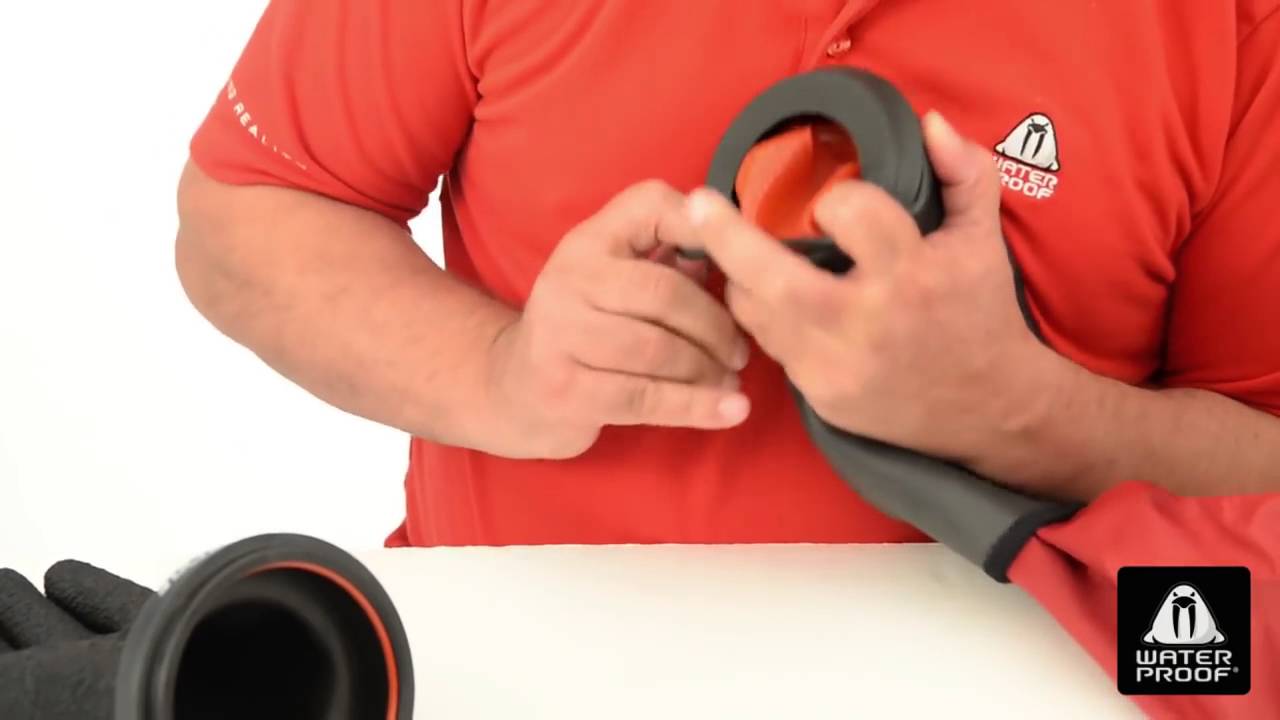 Waterproof Ultima Dry Glove System Mounting Ultima into a drysuit with fixed latex seals YouTube