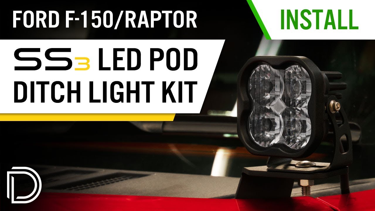 Как установить комплект кронштейнов для габаритных огней на Ford F-150 15-20 и Raptor 17-20 | Dio...