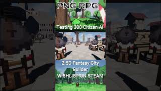 New AI Crowd Test | #gamedev #steamgame #earlyaccess #unrealengine5 #paperzd #pixelart #rpg