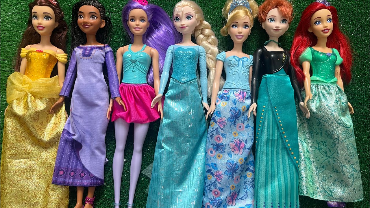 Disney Princess Doll Makeover ~ DIY Miniature Ideas for Barbie   Wig, Dress, Faceup, and More! DIY