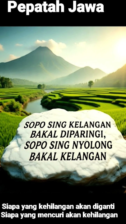 pepatah jawa sopo sing kelangan bakal diparingi #musik #budaya #bijakjawa #viral #wayangkulit