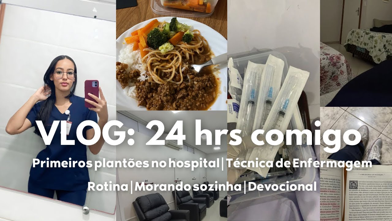 ✨VLOG Nova rotina | Técnica de enfermagem | Plantão 24 horas | Morando sozinha