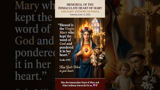 Memorials of Immaculate Heart of the Blessed Virgin Mary And St. Anthony of Padua. Saturday June 13.