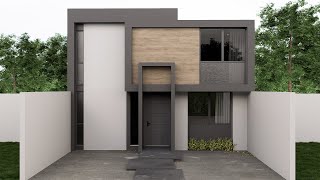 House Design 8x20 Meters | Casa de 8x20 metros