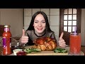 MUKBANG | Курица гриль, огурцы, соуса | Grilled chicken, cucumbers, sauce | NO ASMR