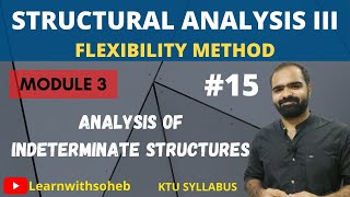 Analysis of Indeterminate structures | Flexibility Method | KTU S7 CIVIL | SA3|#3