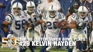 #29: Kelvin Hayden's 56-yard Pick Six Super Bowl XLI | Top 50 Clutch Super Bowl Plays