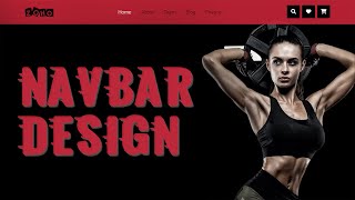 How to create transparent responsive and sticky navbar design with HTML and CSS || with source code