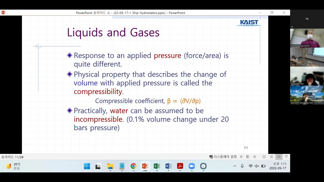 Lecture 20 1 20220517 Ship Hydrostatics