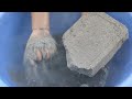 Asmr - Gritty sand cement crumbling in water 💦 Satisfying Relaxing Asmr