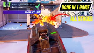 Celebrity How to EASILY Destroy objects with explosives Fortnite (ALL 3 STAGES DONE IN 1 GAME) Net Worth