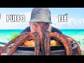 Pulpo a las brasas junto a la Laguna Nichupte Cancún Quintana Roo