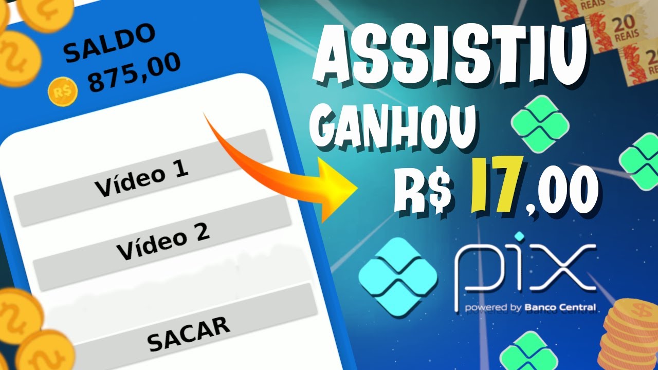 NOVO APP DE GANHAR DINHEIRO QUE PAGA VIA PIX PARA ASSISTIR VIDEOS GANHA $17 POR DIA