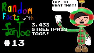 Random Facts with SamJoe #13: 3,433 StreetPass Tags!
