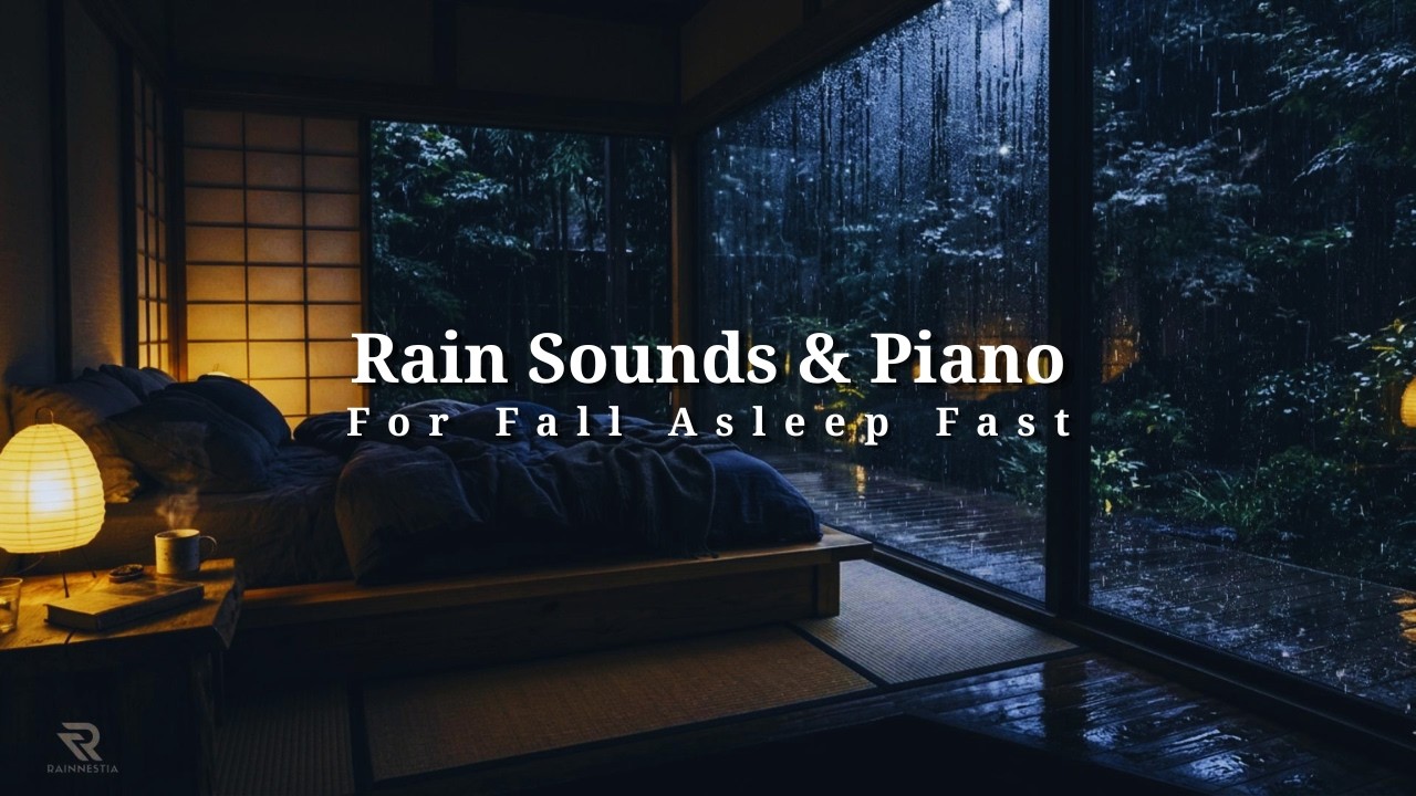 Fall Asleep Fast 😴 Soft Piano & Rain Sounds for Deep Sleep, Study (No ...