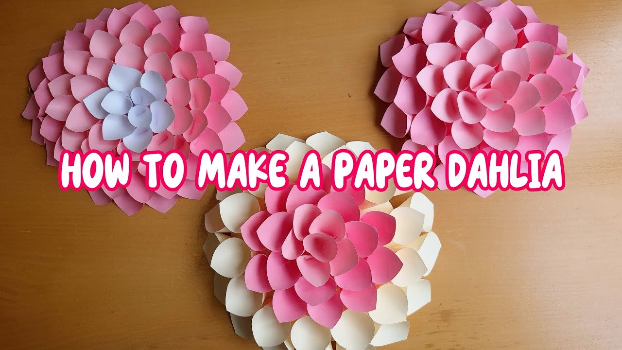 Beautiful Paper Dahlia: A Silent Step-by-Step Guide/DIY/TOURTIAL ✨️🌸✂️