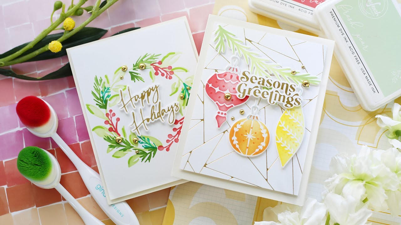 Pinkfresh Studio Holiday Stamp, Die, Stencil, and Hot Foil Release