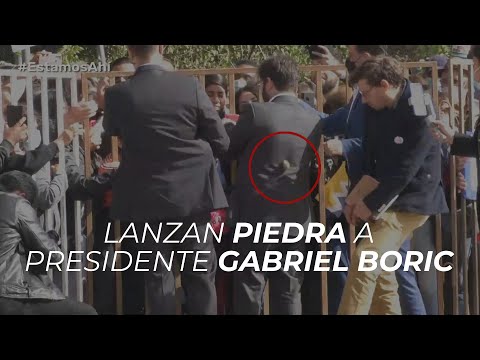 Lanzan piedra a presidente Gabriel Boric en La Serena