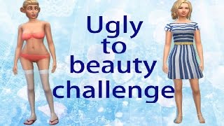 Ugly to beauty challenge/The sims 4?!