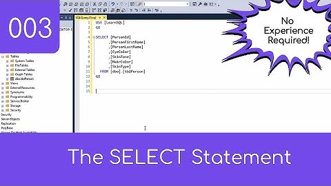 003 - The SELECT Statement - Learn SQL From No Programming Experience