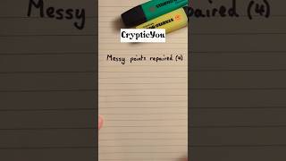 4 - Messy points repaired (4) #puzzle #cryptic #crossword #game #fyp #asmr