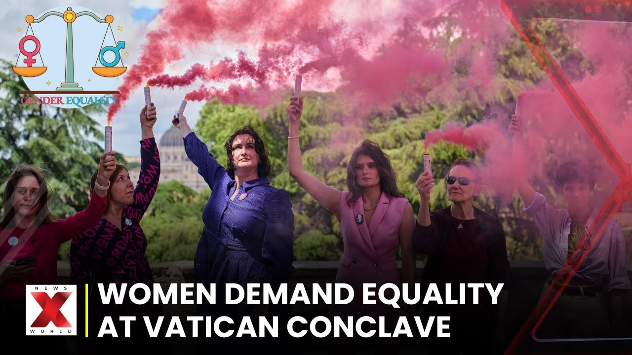 ‘Smoke Out Sexism’: Women Protest All-Male Conclave at Vatican with Pink Smoke | NewsX World