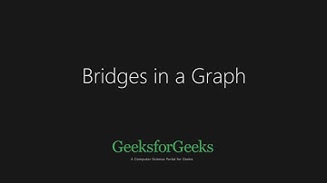 Bridges in a Graph | GeeksforGeeks