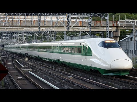 200系カラーのE2系新幹線　上越新幹線初走行!!　上毛高原駅付近にて