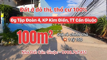 🔴 Bán Đất Cần Giuộc giá rẻ chính chủ, 100m² đất thổ cư hẻm xe hơi đường Tập đoàn 4 (Tân Kim cũ)