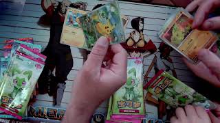 Pokemon Chinese Gem Pack Badge Set sealed case opening (12 Packs)