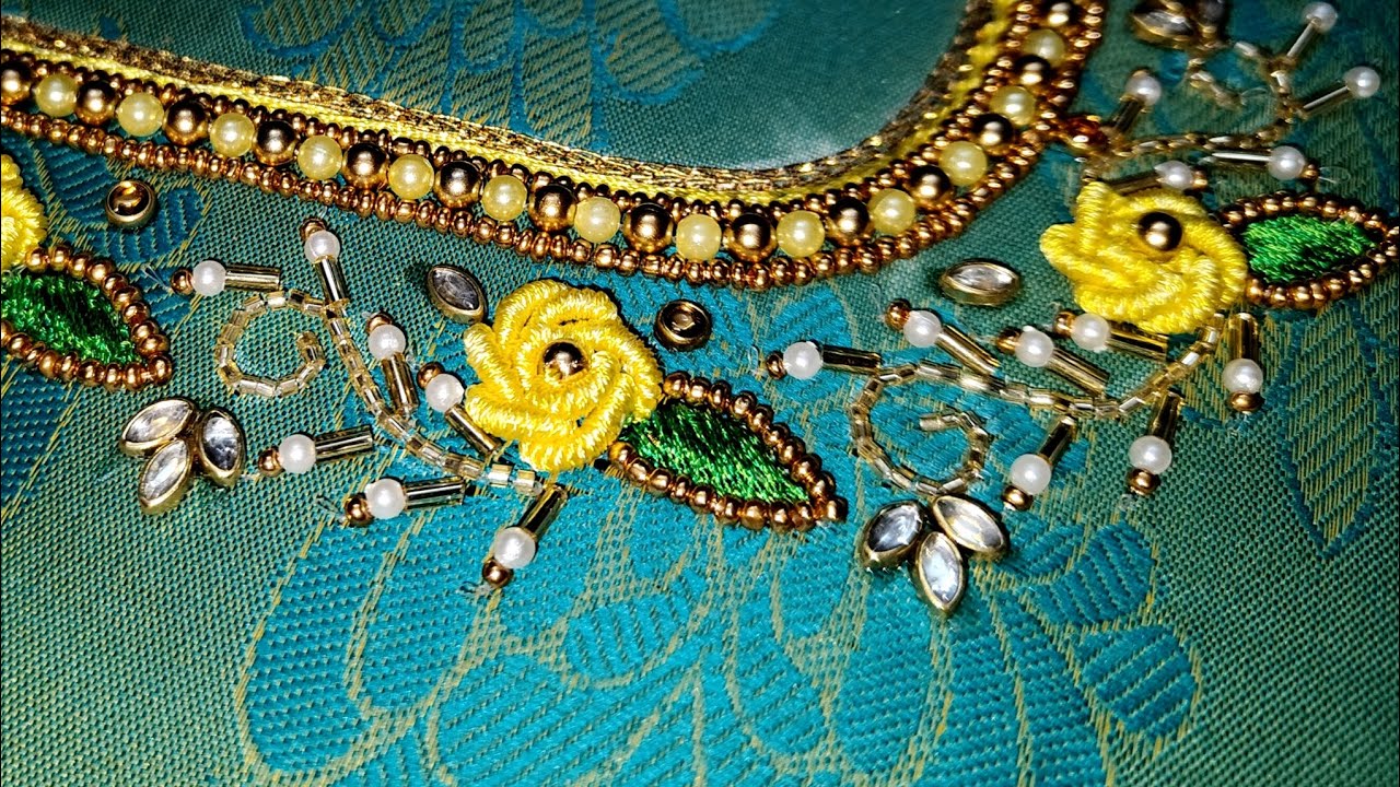 Ada bullion rose  ivalo easy ya 💥💥 bullion rose stitch step by step easy method/kkbrothers 