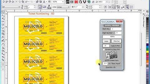 CorelDraw : Automatic Numbering and Printing