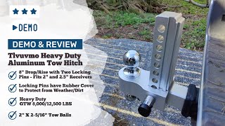 Demo and Review - Tlvuvmo Heavy Duty Aluminum Drop Tow Hitch