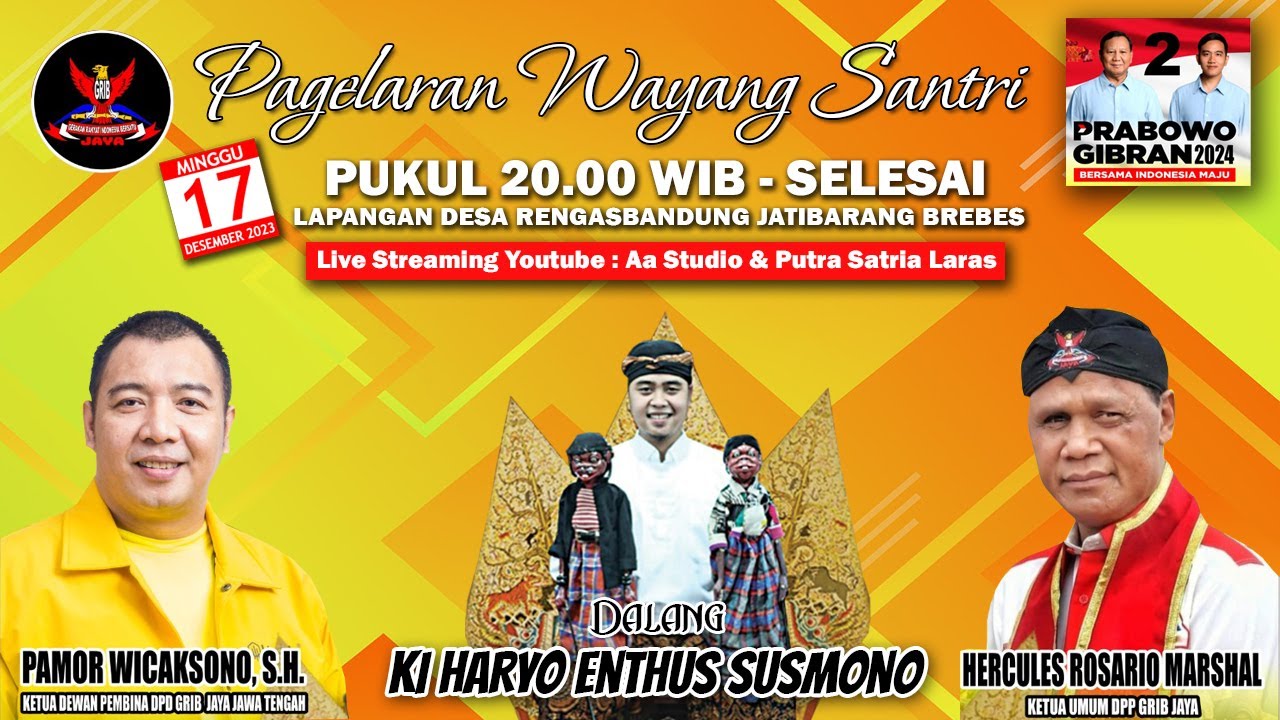 LIVE WAYANG SANTRI BERSAMA KI HARYO ENTHUS SUSMONO | LAP DESA RENGASBANDUNG JATIBARANG BREBES