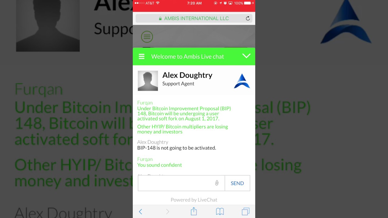 Ambis.biz is VERY CONFIDENT - Bitcoin Improvement Proposal BIP 148 conversation