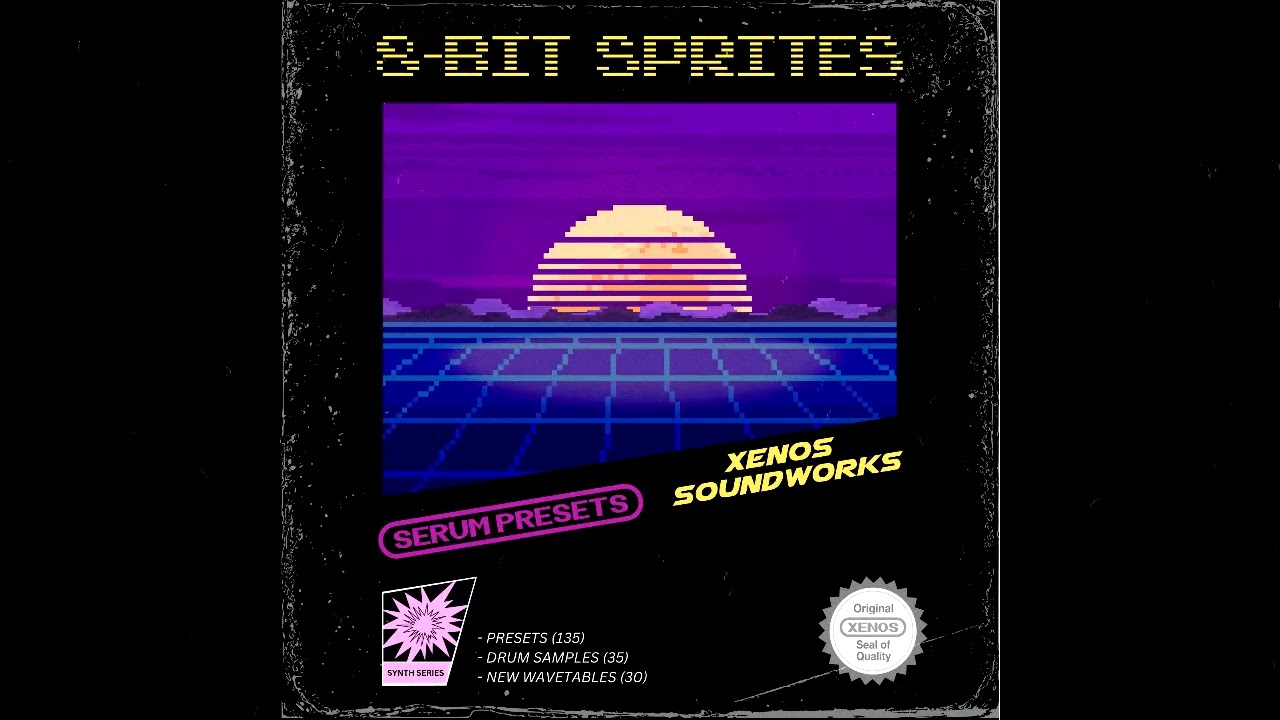 135 8 Bit and Chiptune Serum presets, 25 drum samples + new wavetables, noises, etc