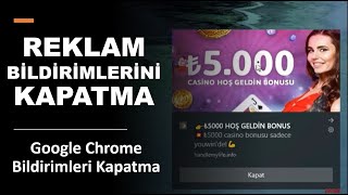 Bilgisayarın Sağ Alt Köşede Çıkan Reklamlar Sitelerden Gelen Bildirimler