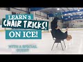 Figure Skater Chair Tricks On The Ice!