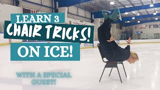 Figure Skater Chair Tricks On The Ice!