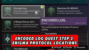 ENCODED LOG QUEST STEP 2 ENIGMA PROTOCOL LOCATIONS-THE FINAL SHAPE