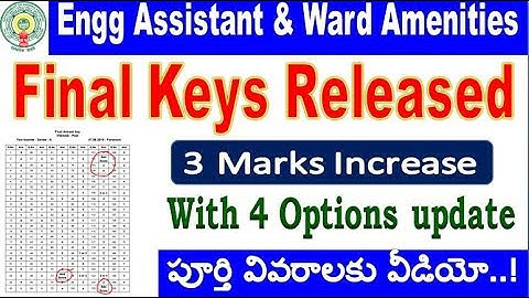 Engineering assistant Final Keys Released by grama sachivalayam for all aspirants By SRINIVASMech