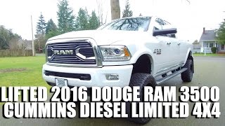 LIFTED 2016 DODGE RAM 3500 CUMMINS DIESEL LIMITED 4X4