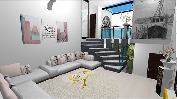 Home Design 3D - Modern Split level with  interior courtyard full house tour || 30*40 feet plot