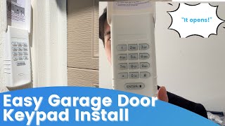 Easy Amazon Garage Door Opener Keypad Installation and Unboxing for Linear LD033 Garage Door Opener