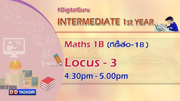 1st Inter Maths 1B || Locus-3 || Intermediate Education || October 08, 2020